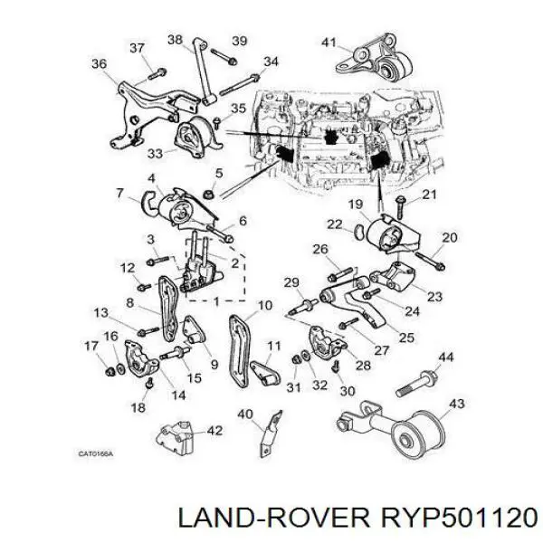 Болт/гайка кріплення RYP501120 Land Rover