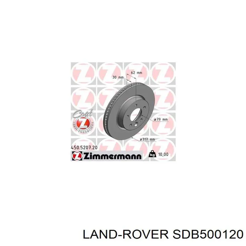 Купить SDB500120 Land Rover Ротор тормозной