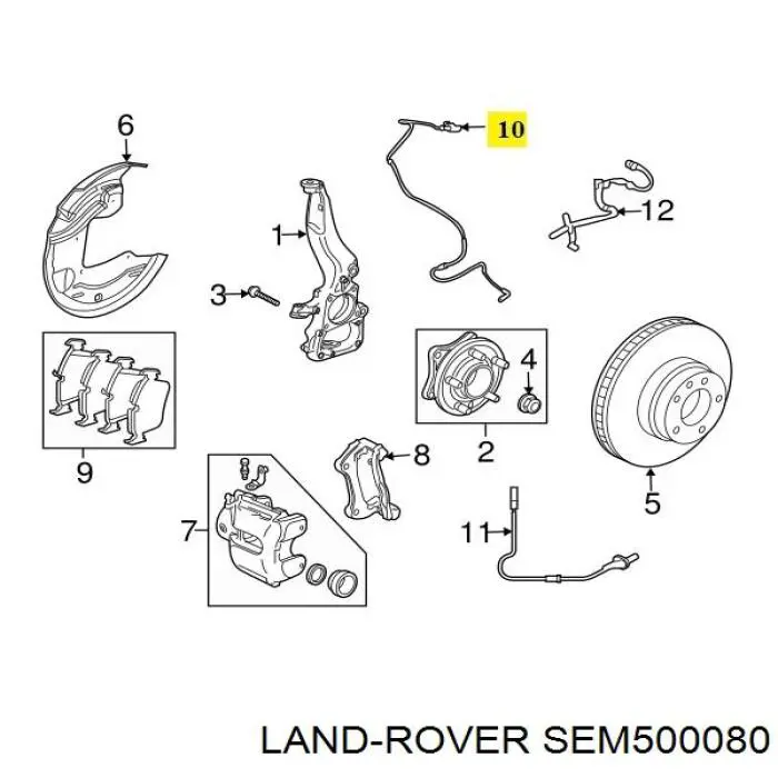Купить SEM500080 Land Rover Сенсор износа