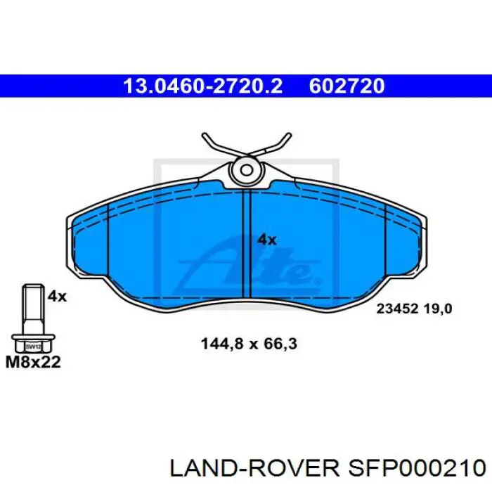 Колодки Land Rover SFP000210 цена, от 24.58 USD