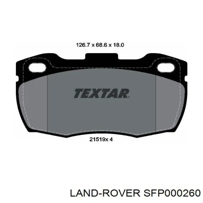 Колодки Land Rover SFP000260 цена, от 22.20 USD