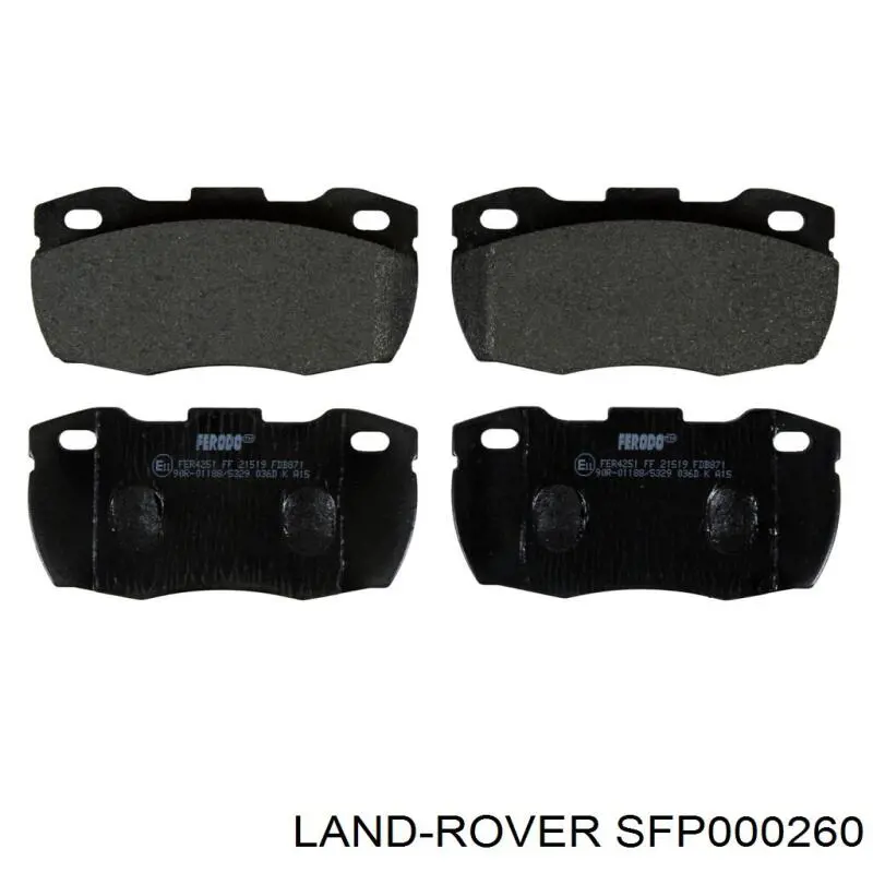 Передние тормозные колодки SFP000260 Land Rover