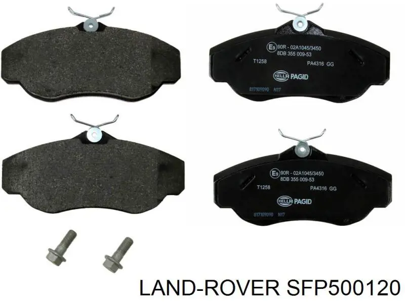 Передние тормозные колодки SFP500120 Land Rover