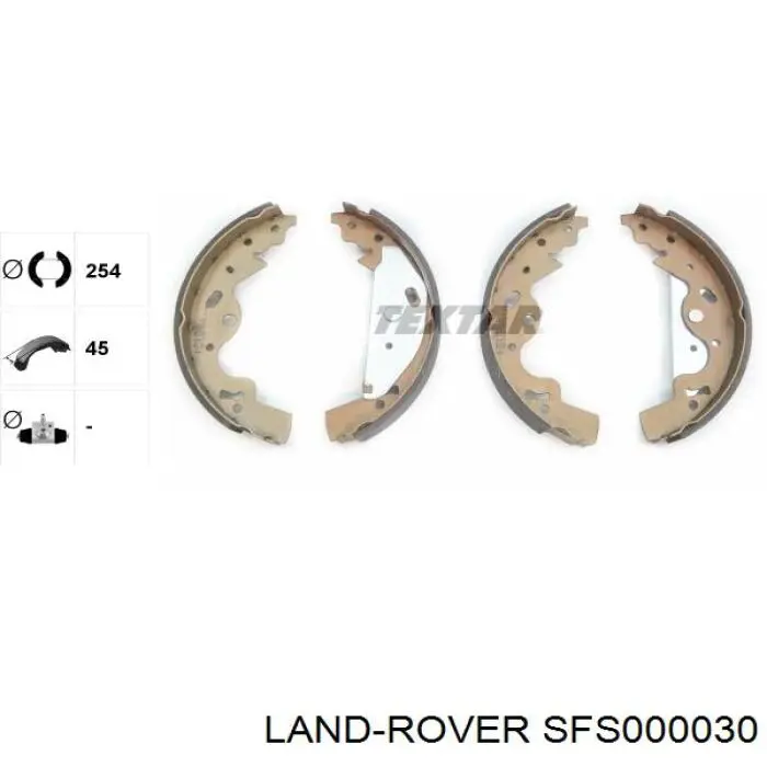 SFS000030 Land Rover задние барабанные колодки