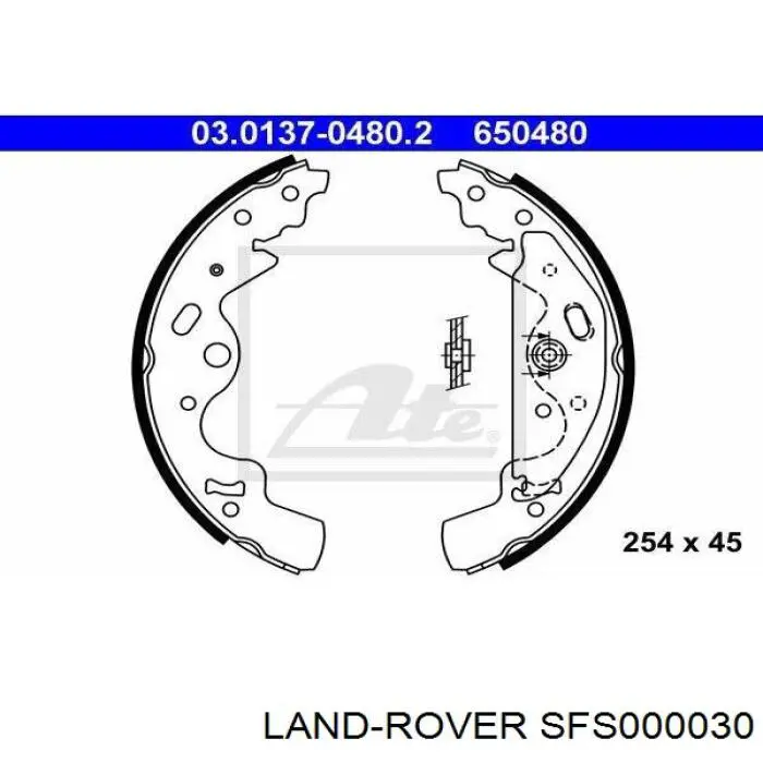 Тормоза рабочие задние ножные и тормозные барабаны Land Rover SFS000030 цена, от 29.36 USD