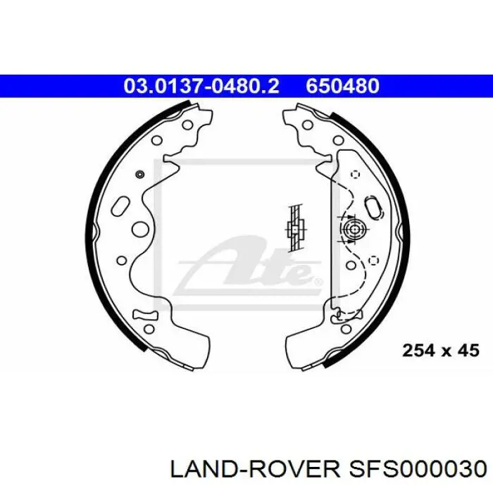 Купить SFS000030 Land Rover Задние барабанные тормозные колодки