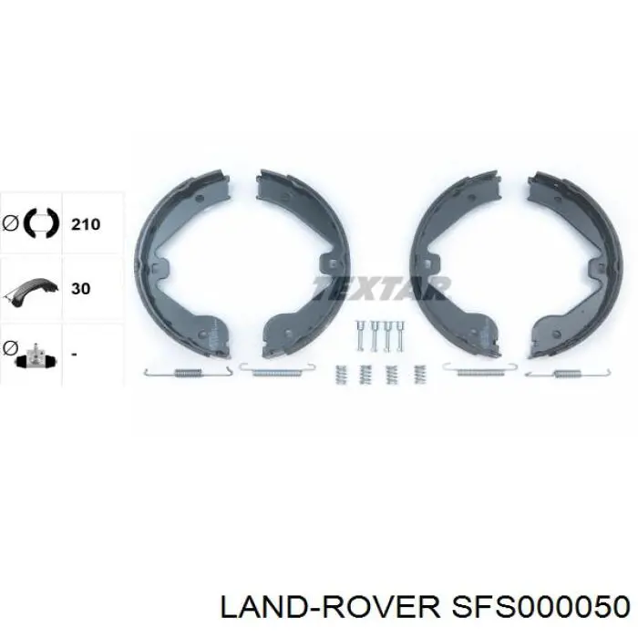 SFS000050 Land Rover колодки ручника (стояночного тормоза)