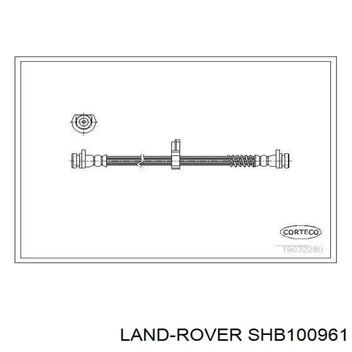 SHB100961 Land Rover шланг тормозной задний