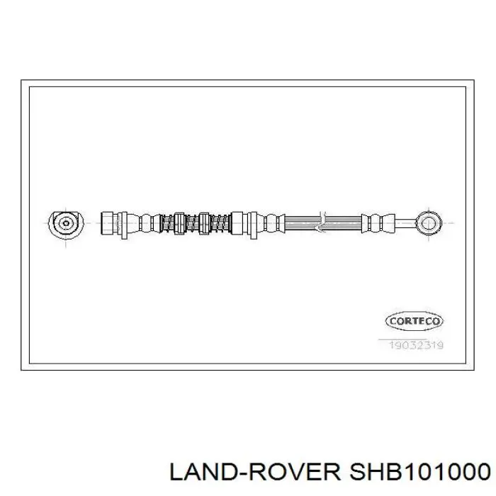 Шланг тормозной передний SHB101000 Land Rover