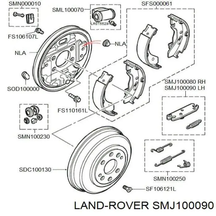 Регулятор заднего барабанного тормоза Britpart SMJ100090 цена, от 16.47 USD