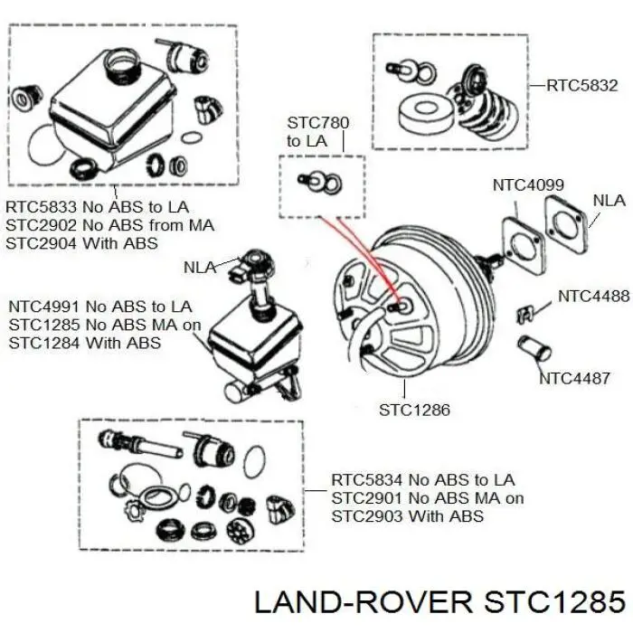 Цилиндр главный тормоза (гидротормозов) Land Rover STC1285 цена, от 98.76 USD
