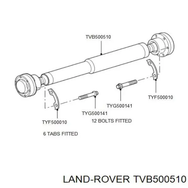 Junta universal até o eixo dianteiro para Land Rover Range Rover (L320)