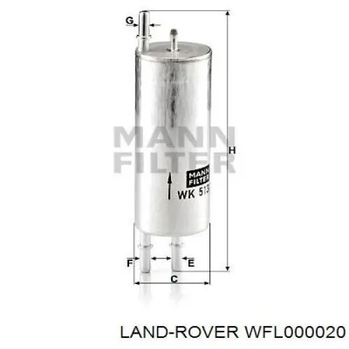 Топливный фильтр WFL000020 Land Rover