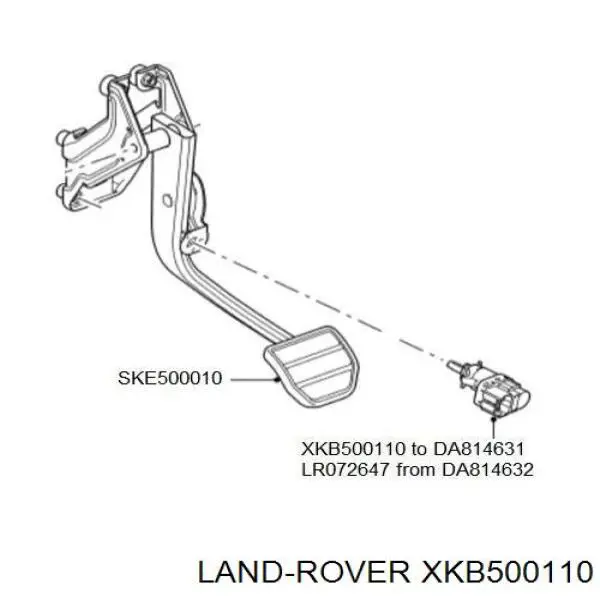 Датчик стоп сигнала XKB500030 Land Rover