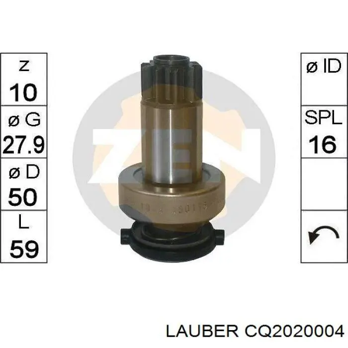 CQ2020004 Lauber Втулки стартера