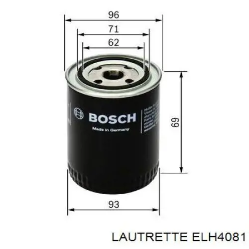 ELH4081 Lautrette масляный фильтр