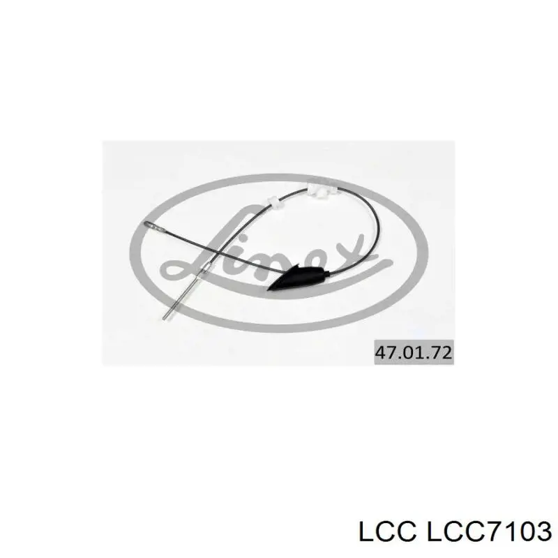 LCC7103 LCC Трос стояночного тормоза передний