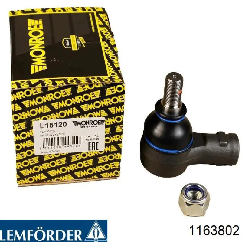 Наконечник поперечной рулевой тяги Lemforder 1163802 цена, от 20.59 USD