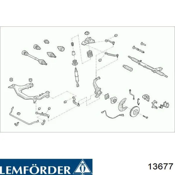 Правый рычаг передней нижней подвески Lemforder 13677 цена, от 53.55 USD