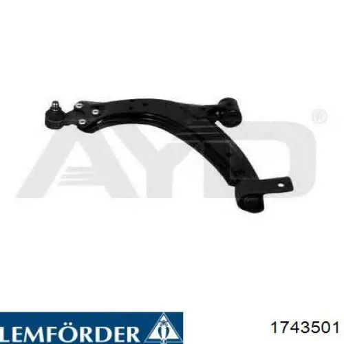 Левый рычаг передней нижней подвески Lemforder 1743501 цена, от 51.22 USD