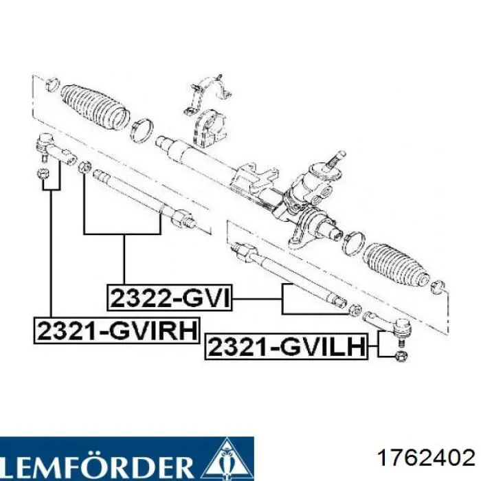 Рулевой наконечник 1762402 Lemforder