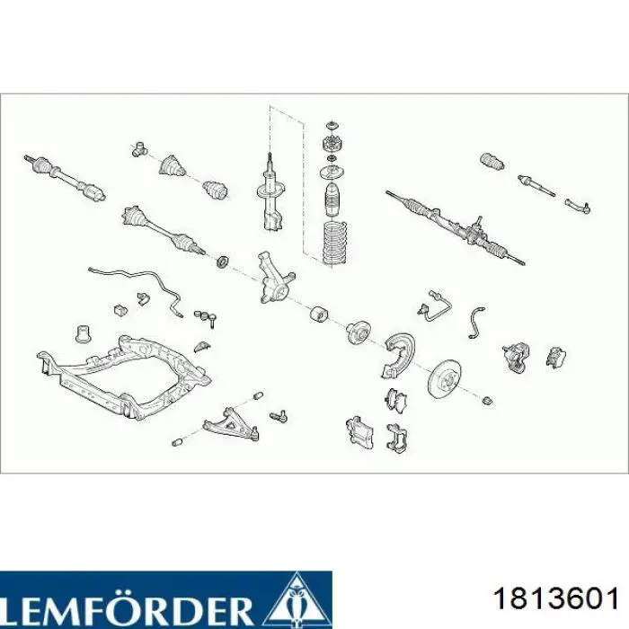 Рычаг передней подвески нижний левый 1813601 Lemforder