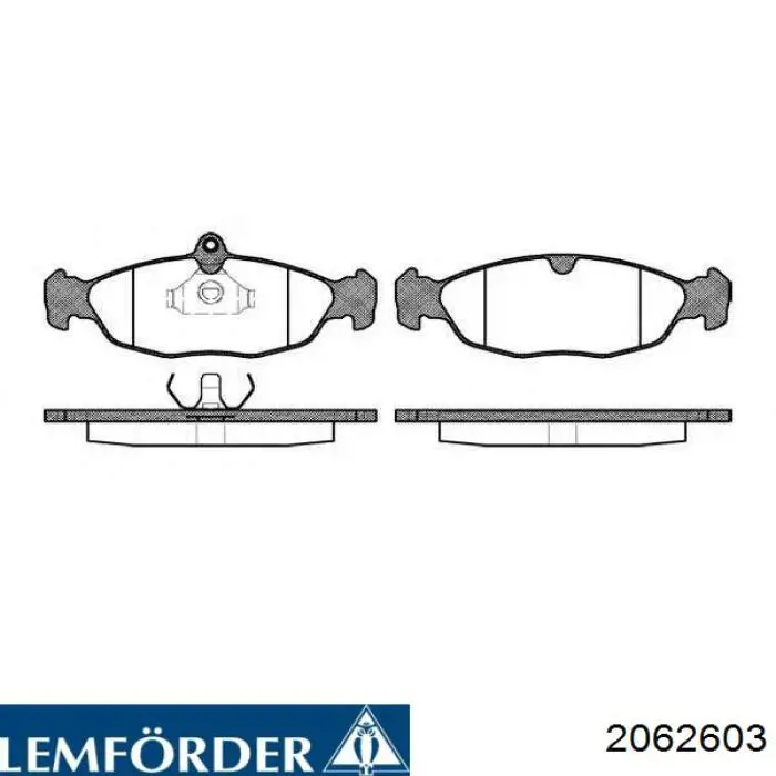 Колодки тормозные передние дисковые LEMFORDER 2062603