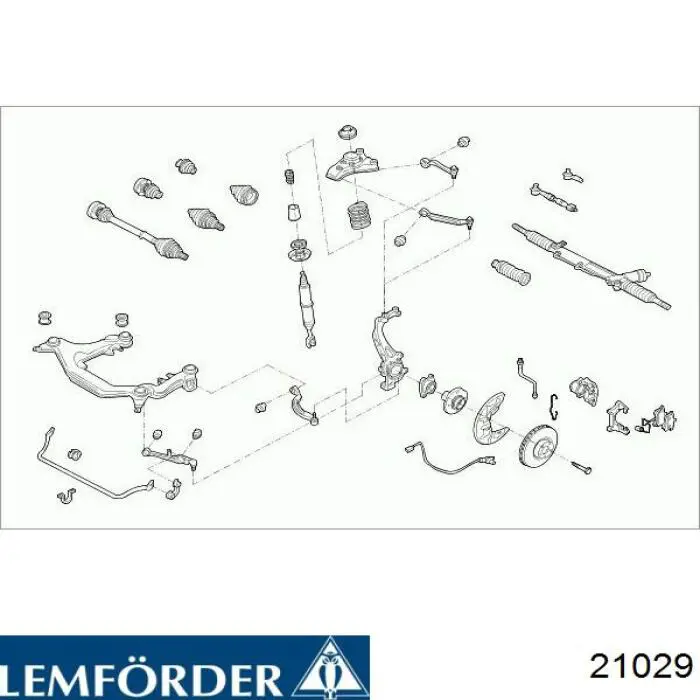 Рычаг передней подвески верхний правый Lemforder 21029 цена, от 50.81 USD