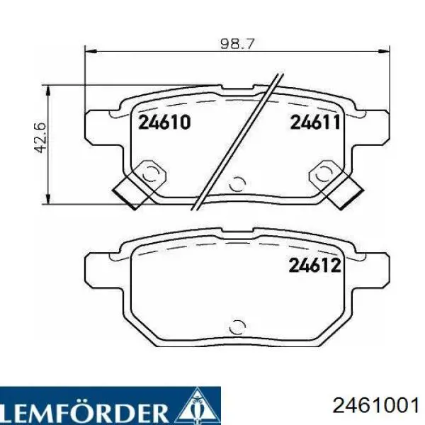 Подшипник опорный амортизатора, переднего Lemforder 2461001 цена, от 4.74 USD