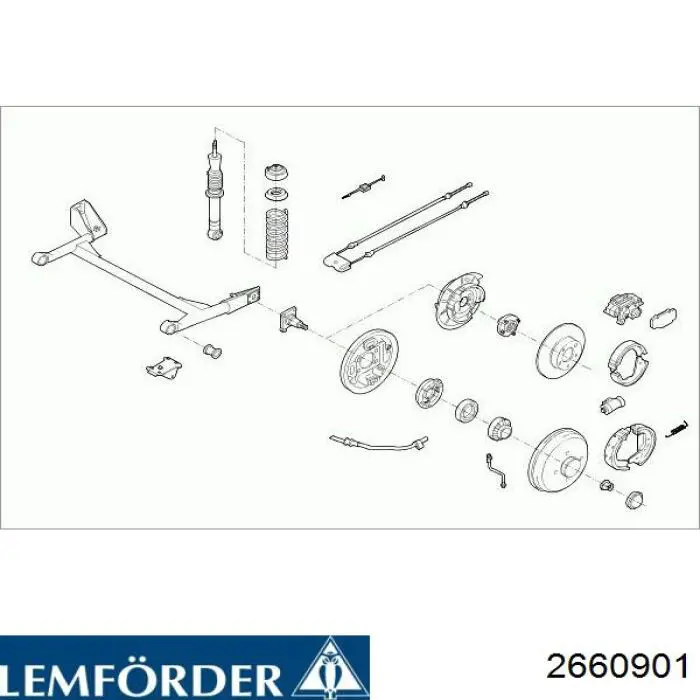 Сайлентблок подрамника задний Lemforder 2660901