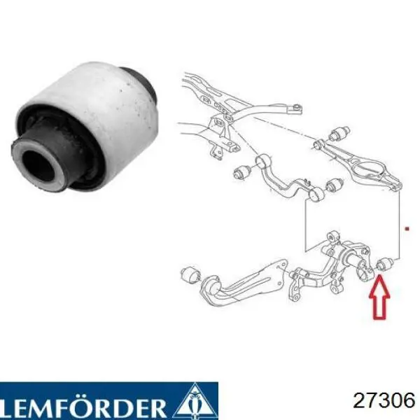 Купить 27306 Lemforder Сайлентблок цапфы задней