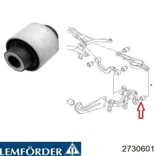 Купить 2730601 Lemforder Сайлентблок цапфы задней