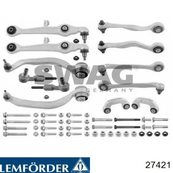 Комплект рычагов передней подвески Lemforder 27421 цена, от 187.43 USD