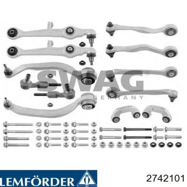 Комплект рычагов передней подвески Lemforder 2742101 цена, от 527.83 USD