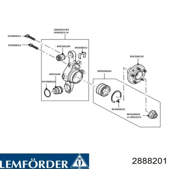 Сайлентблок заднего кулака Lemforder 2888201 цена, от 35.14 USD
