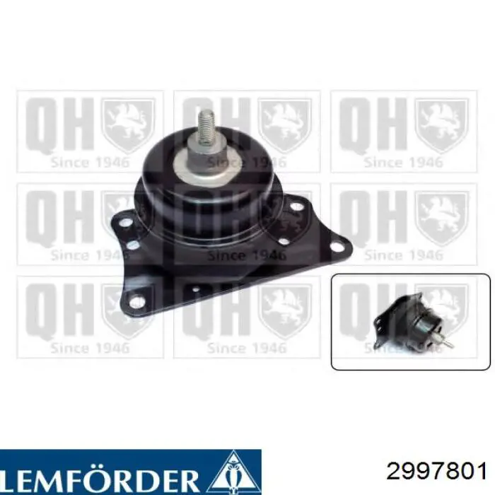Гидроопора двигателя левая Lemforder 2997801 цена, от 53.02 USD