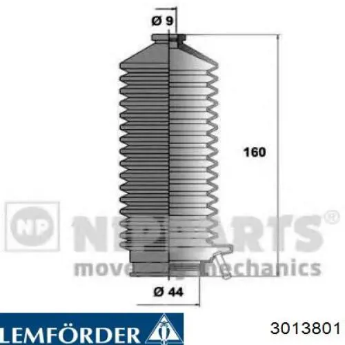 3013801 Lemforder Пыльник рулевой тяги