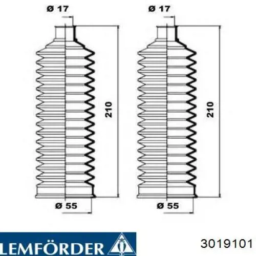 Купить 3019101 Lemforder Чехол рулевого механизма