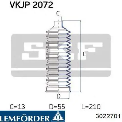 Купить 3022701 Lemforder Чехол рулевого механизма
