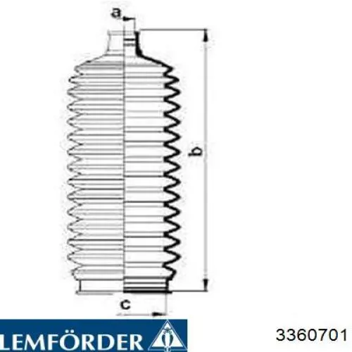Купить 3360701 Lemforder Чехол рулевого механизма