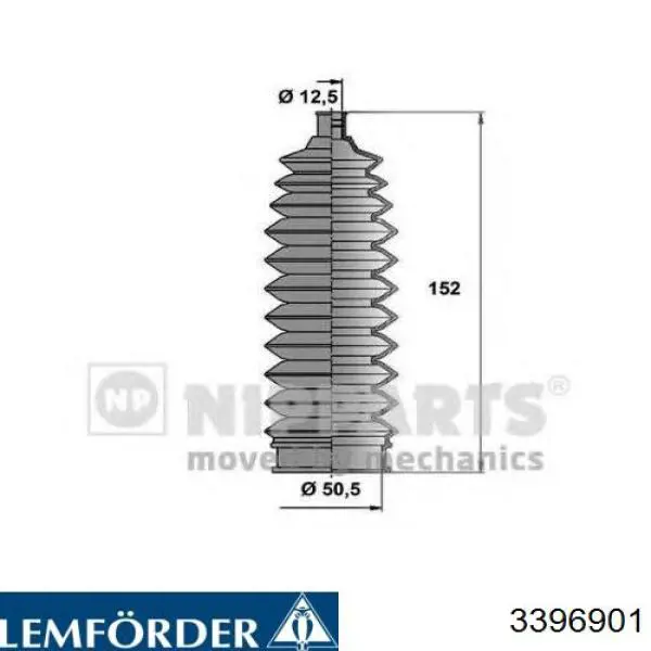 Пыльник рулевого механизма/рейки, левый Lemforder 3396901 цена, от 8.17 USD