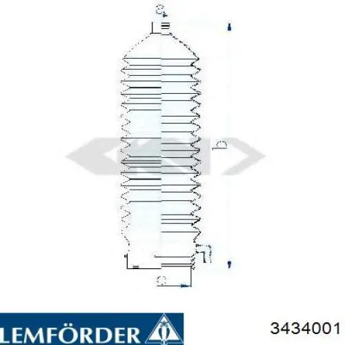 Пыльник рулевого механизма (рейки) правый 34340 Lemforder