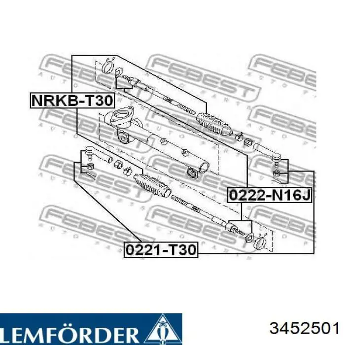 3452501 Lemforder Тяги рулевые