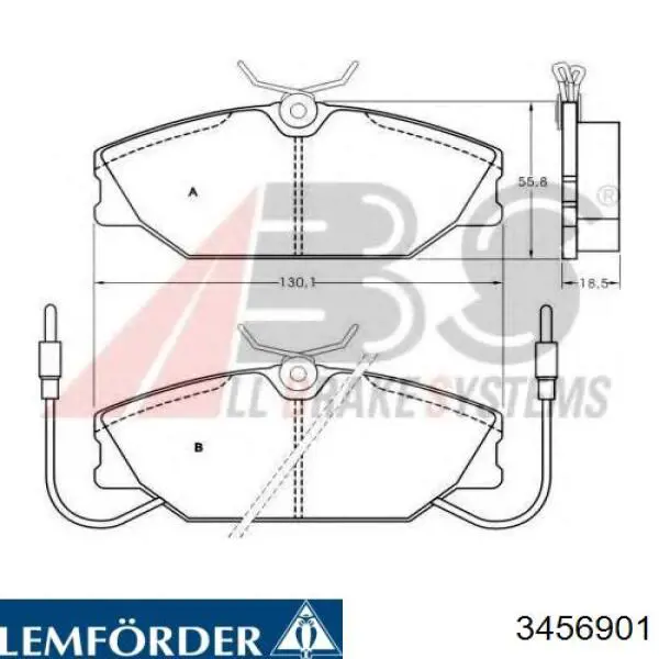 Подушка двигателя правая верхняя Lemforder 3456901