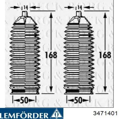 Купить 3471401 Lemforder Чехол рулевого механизма