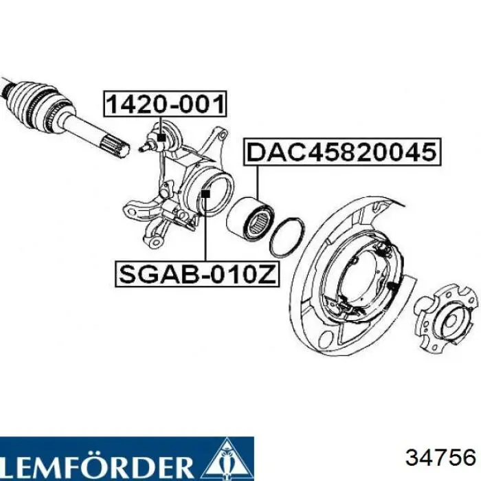 Купить 34756 Lemforder Сайлентблок цапфы задней