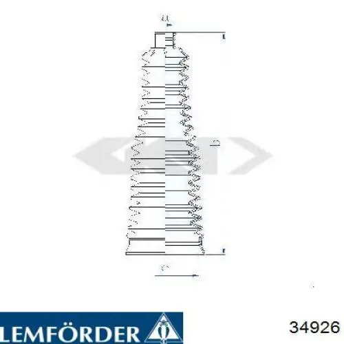 Пыльник рулевой рейки 34926 Lemforder