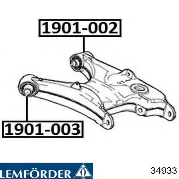 Сайлентблок заднього нижнього важеля 34933 Lemforder