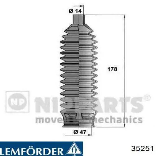 35251 Lemforder Пыльник рулевой тяги
