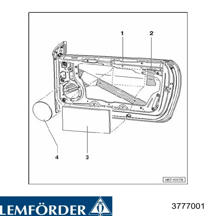 Сайлентблок переднего рычага 3777001 Lemforder
